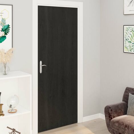 Films autoadhésifs pour portes 2 pcs Bois foncé 210x90 cm PVC