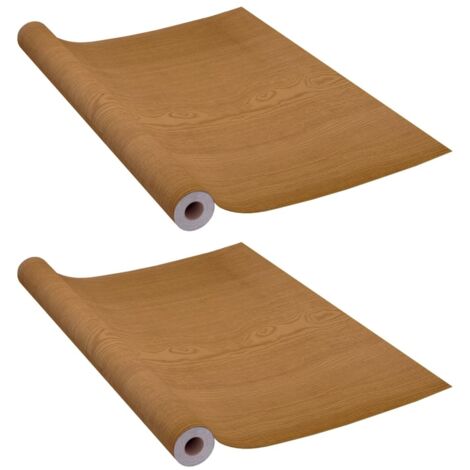 Films autoadhésifs pour portes 2 pcs Chêne clair 210x90 cm PVC CFW95383