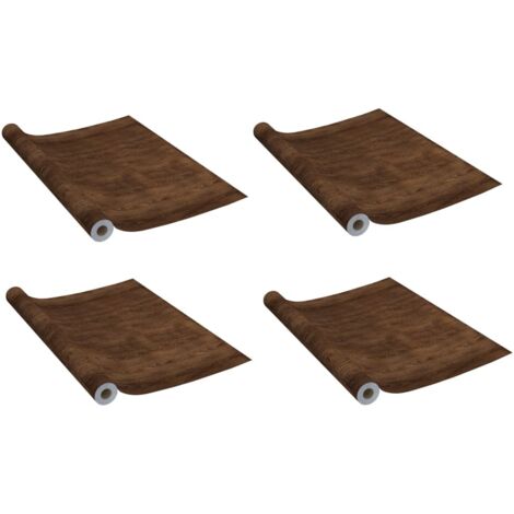Films autoadhésifs pour portes 4 pcs Chêne foncé 210x90 cm PVC CFW85320