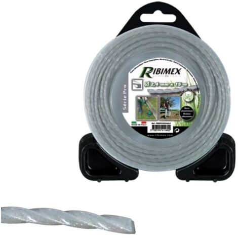 filo attorcigliato quadrato per decespugliatori ribimex 3,0 mm x 15 m