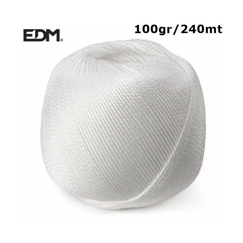 Image of Rotolo matassa di filo di cotone naturale bianco 6 strati 100gr/240 metri