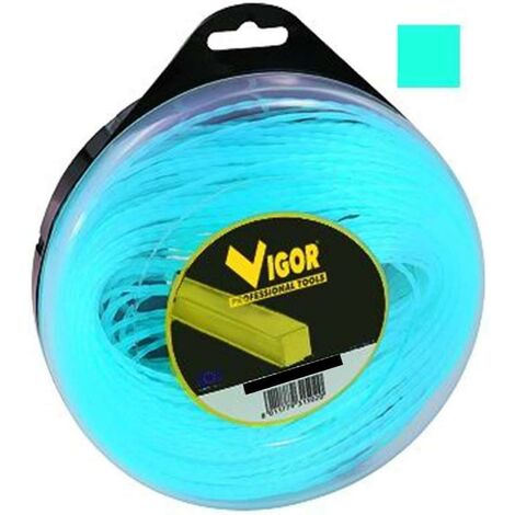 FILO DECESPUGLIATORE TAGLIAERBA VIGOR QUADRO ALLUMINIO BLU METRI 40 MM 3,3