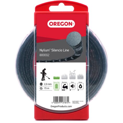 Filo decespugliatore Tondo Intrecciato Nylium Silencio Nero ø2.0mm/15m Oregon 800002