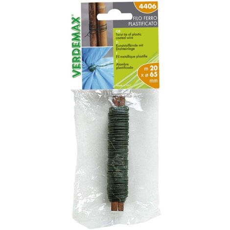 Filo di ferro plastificato diametro 0,65MMX20M Verdemax