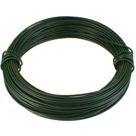 Filo di ferro zincato rivestito PVC verde Diam. 2,0 mm. - 25 mt.
