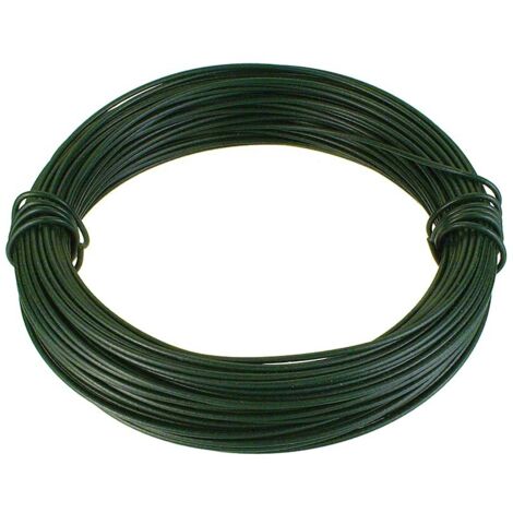 Filo di ferro zincato rivestito PVC verde Diam. 2,0 mm. - 25 mt.