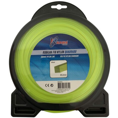Filo di nylon per decespugliatori QUADRATO 3,3MM X 50mt Kawapower - Bricoferr