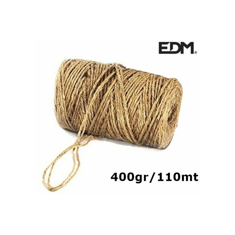 Image of Rotolo matassa di corda in fibra naturale di iuta biodegradabile 400gr/110 metri