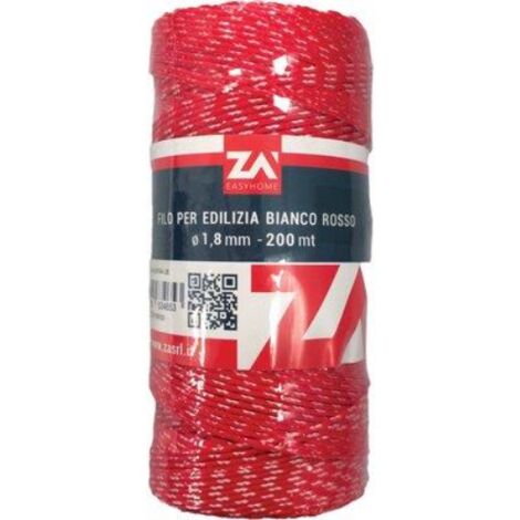 Filo edilizia bianco/rosso ppl mt 200 (3 pezzi)