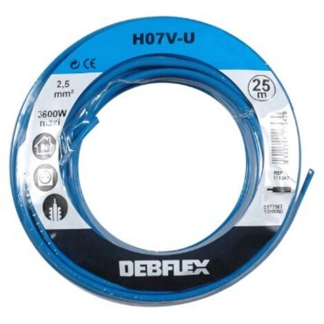 Filo elettrico HO7V-U 2,5 mm² - blu - bobina da 25 m