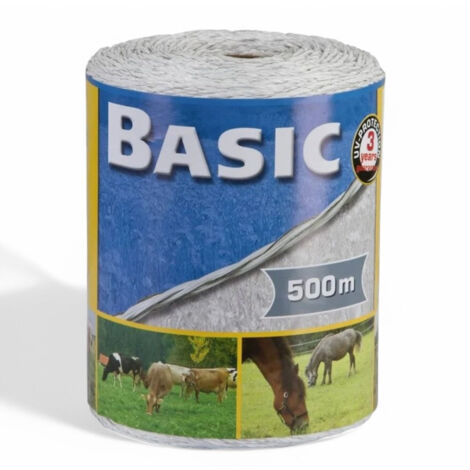 Filo elettrificato per recinti elettrici bobina 500 mt bianco