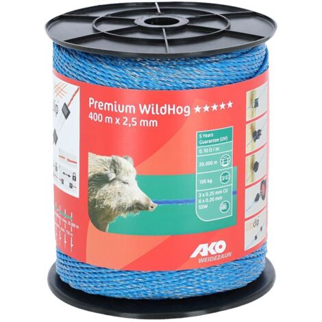 FILO ELETTRIFICATO TONDO PER RECINTO 'PREMIUM WILDHOG' mt. 400