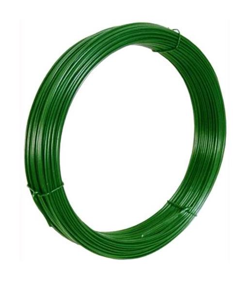 Image of Vigor - filo ferro plasticato verde p/legatura MT.100