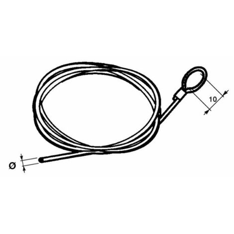 FILO FRENO ACCIAIO CON TESTA A CAPPIO MM 3 X MT 2,5 (20027)