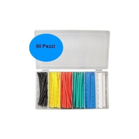 Filo/Guaina termorestringente in sezioni per cavi elettrici 90 pezzi