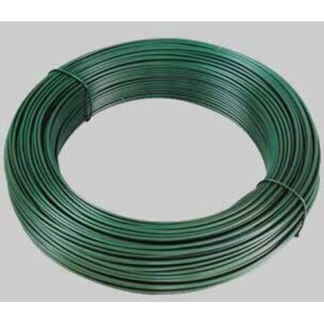 Filo multiuso plastificato in ferro zincato verde mm 1,8x7 mt