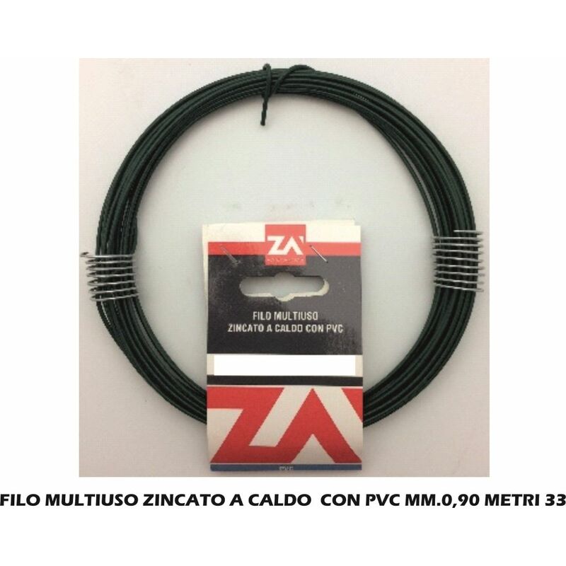Filo multiuso zincato a caldo con pvc MM.0,90