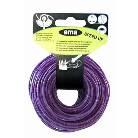 Filo per decespugliatore da 15m sezione quadrata seghettata Ø 4mm