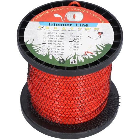 Filo per decespugliatore da 2,7 mm in nylon rotondo da 1 libbra per taglio erba resistente per prato