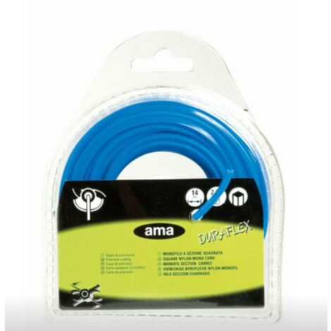 Filo per decespugliatore Duraflex da 37m sezione quadrata Ø 3,3mm
