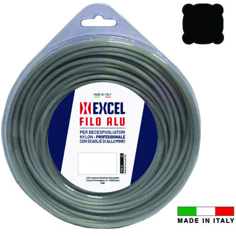 Filo nylon Strong Quadro professionale da mm 3,0 x 50 MT decespugliatore  R303619 - Macaluso Macchine Agricole