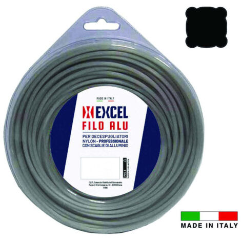 Filo per decespugliatore in nylon quadro alu - Specifiche: - Ø mm.3,0 in matassa da mt.15