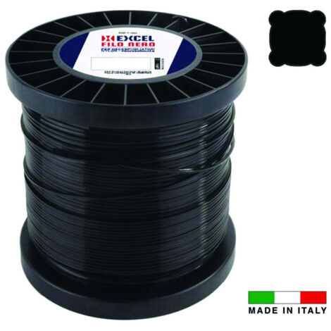 Filo Per Decespugliatore In Nylon Quadro Pro Nero - ø mm.4,4 in matassa da mt.460
