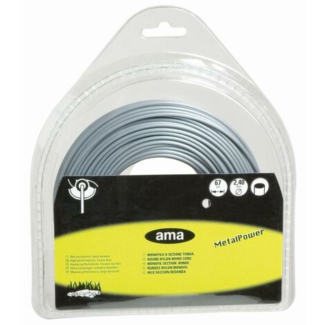 Filo per decespugliatore Metal Power da 67m sezione tonda Ø 2,4mm