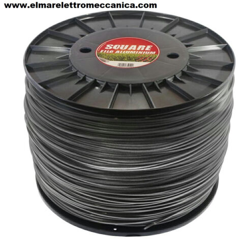Filo per decespugliatore Rotolo 10 Kg filo Grigio Ossido Alluminio Tondo diametro 3 mm Lunghezza 1050 metri 600391