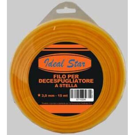 Filo per decespugliatore stella ideal star mm 3,0x15 mt