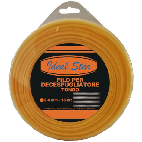 FILO PER DECESPUGLIATORE TONDO IDEAL STAR Ø mm 2,4x15 mt - IDEAL STAR