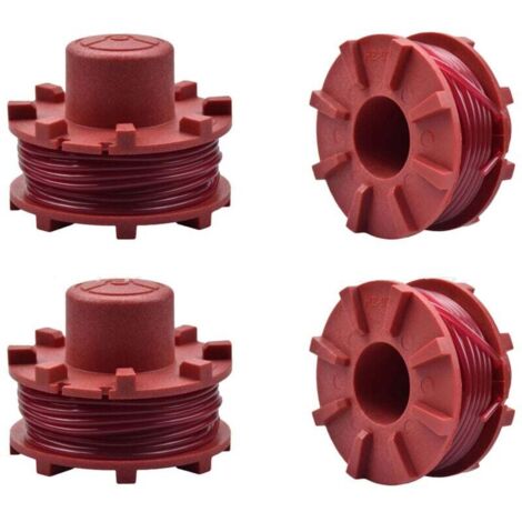 Filo per rocchetto KZQ per Einhell GE-CT 36/30 Li E SOLO AGILLO 36/255 BL AGILLO 18/200 3405096 pezzi di ricambio per decespugliatore (4 pezzi)