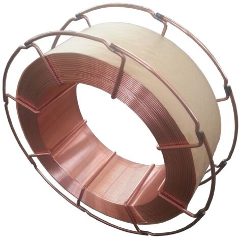 Filo per saldatura in acciaio rivestito in rame 0,8 mm, bobina da 15 kg