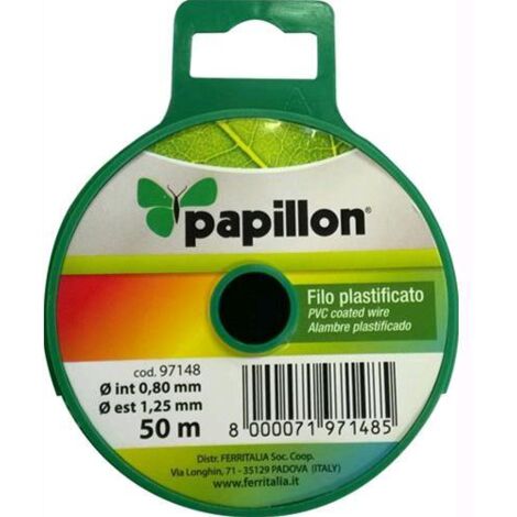 FILO PLASTICATO per BRICOLAGE da 1,25 mm in dispenser da 50 mt PAPILLON