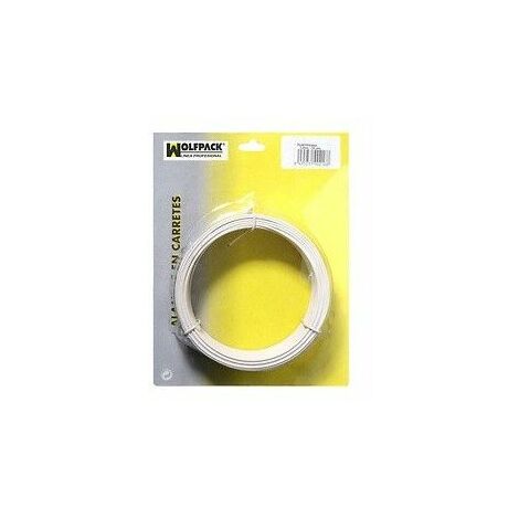 Filo plastificato 1,2 mm. Bianco (Rotolo 50 metri)