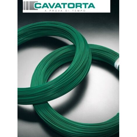 Filo plastificato verde n 19 4,7 mm x 45/50 kg cavatorta legature recinzione