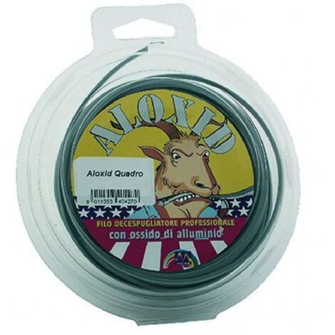 Filo professionale aloxid per decespugliatore mm 3,3x39 mt nylon alluminio