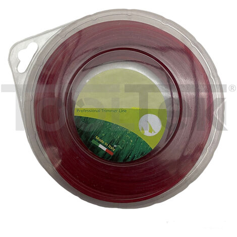 FILO RICAMBIO DECESPUGLIATORE QUADRATO 2,4mm TAGLIAERBA MATASSA 70mt