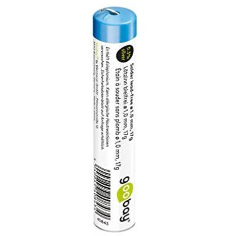 Filo saldatura Goobay 40843 senza piombo 1mm 17g