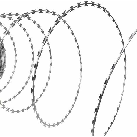 Filo Spinato NATO Concertina Elicoidale in Acciaio Zincato varie dimensioni dimensioni : 100 m