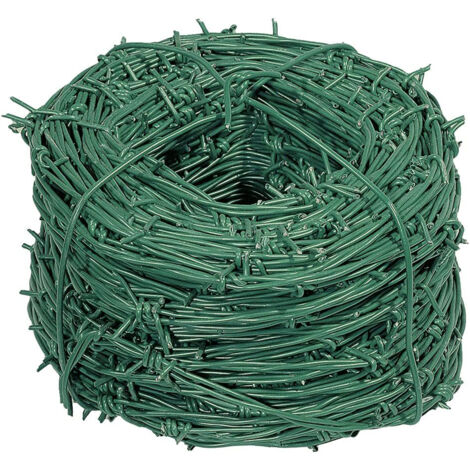 FILO SPINATO ZINCATO PLASTIFICATO VERDE RECINZIONE RETE METALLICA 100mt VERDELOOK