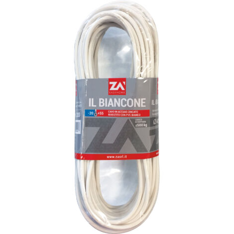 FILO STENDIBIANCHERIA BIANCONE ACC ZIN CONF 20 M- 1,0 confezione