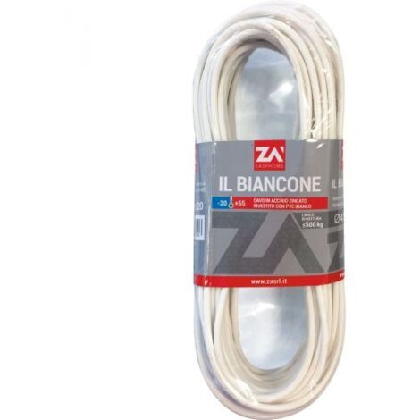 FILO STENDIBIANCHERIA BIANCONE ACC ZIN CONF 20 M