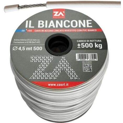 FILO STENDIBIANCHERIA BIANCONE ACC ZIN D 4,5 MM 500 ML