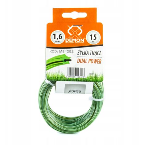 Filo tagliente per decespugliatori a stella 1.6mm 15 m DEMON