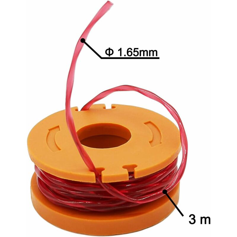 Fili Per Decespugliatore WORX 20V - 6 Bobine Da 3m &Oslash;1.65mm