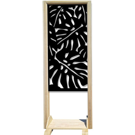 FILODENDRO - Separè - Paravento modulabile - 70x190cm - in Legno e PVC  Nero