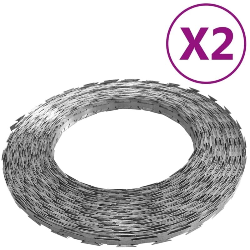Vidaxl - Fils barbelés BTO-22 2 pcs 100 m Acier