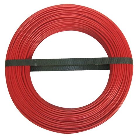 Fils-cables H07V-U câble électrique rouge 10 mètres