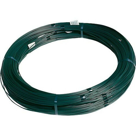 Fils d'attache acier Habillage plastique vert 3,8 mm de 110 metre linéraire